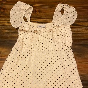 Old Navy black and white polka dot cami dress